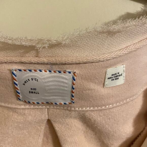 Anthropologie Postmark Light Pink Sequin Cardigan Sweater Small - Picture 6 of 8